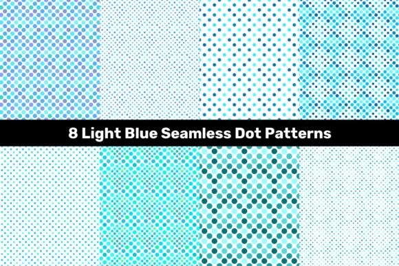 8 Light Blue Seamless Dot Patterns for Clean, Modern Projects