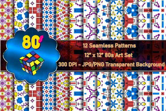 80s Style Seamless Patterns for Creative Projects
