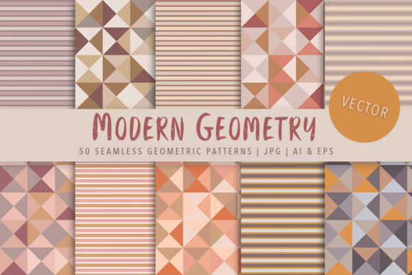 A Practical Resource for Consistent Design: The 50 Geometric Patterns Vector Bundle