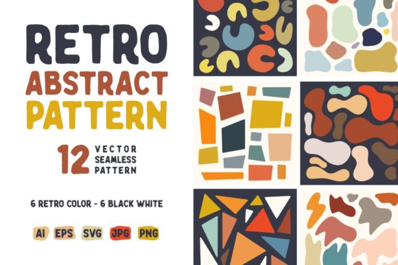 Abstract Shape Retro - Seamless Patterns