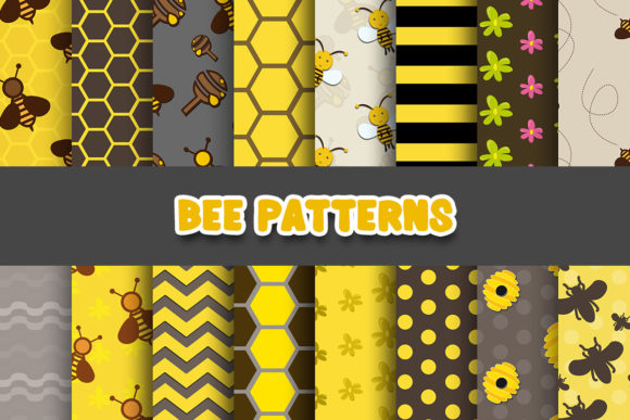 Bee Cute Digital Papers Patterns: Your New Creative Toolkit
