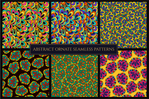 Colorful Ornate Abstract Patterns for Modern Projects