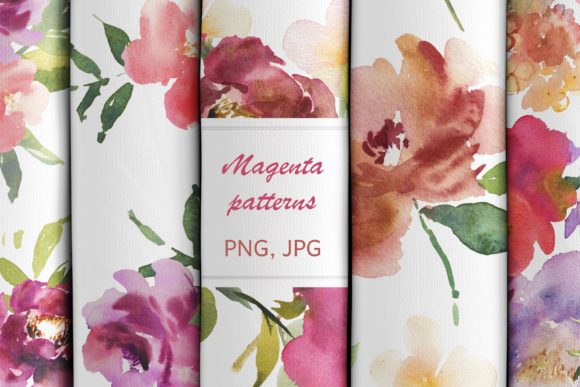 Magenta Patterns in Watercolor: Bold Design Ideas