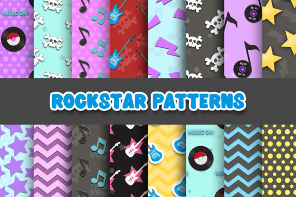 Rockstar Digital Papers Patterns: Your Go-To Font for Creative Energy