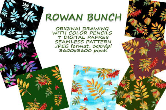 Rowan Bunch Patterns Set, Digital Paper: Designing with Nature's Quiet Rhythm