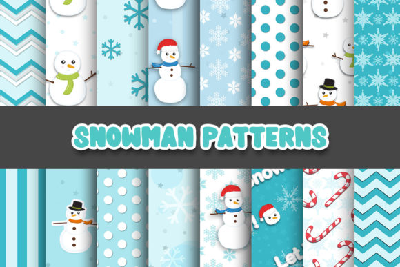 Snowman Cute Digital Patterns: A Playful Asset for Creative Projects