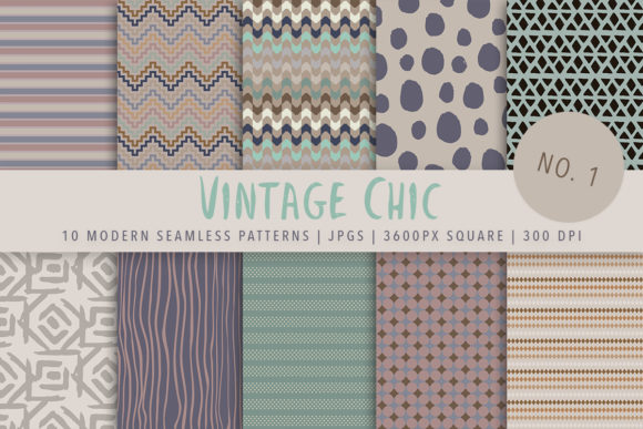 The Allure and Application of Vintage Chic Vol. 1 Seamless Patterns