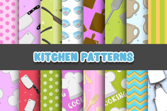 The Art of Kitchen Digital Papers Patterns