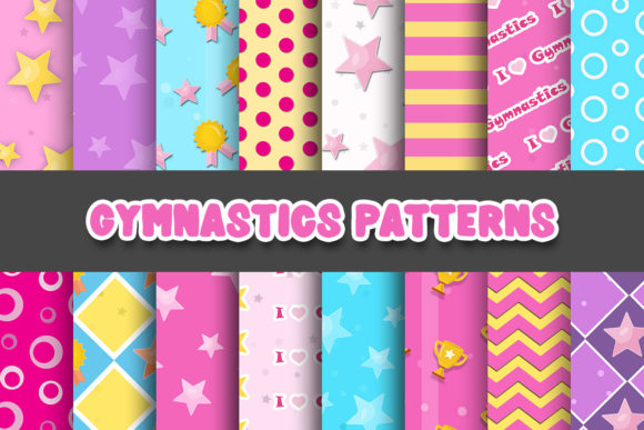 The Dynamic Art of Gymnastics Digital Paper Patterns