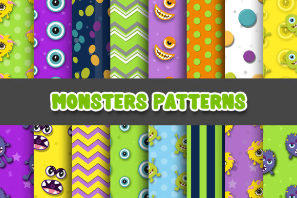 Unleash Creativity with Monster-Themed Digital Paper Patterns