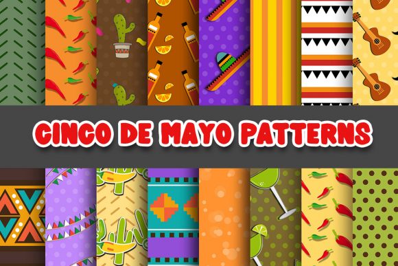 Vibrant Cinco De Mayo Digital Paper Patterns for Creatives